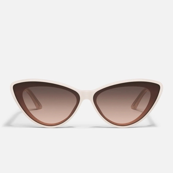 Quay Australia Women's Tempted 67mm Cat Eye Sunglasses In Champagne/Brown Frame - Picture 2 of 8